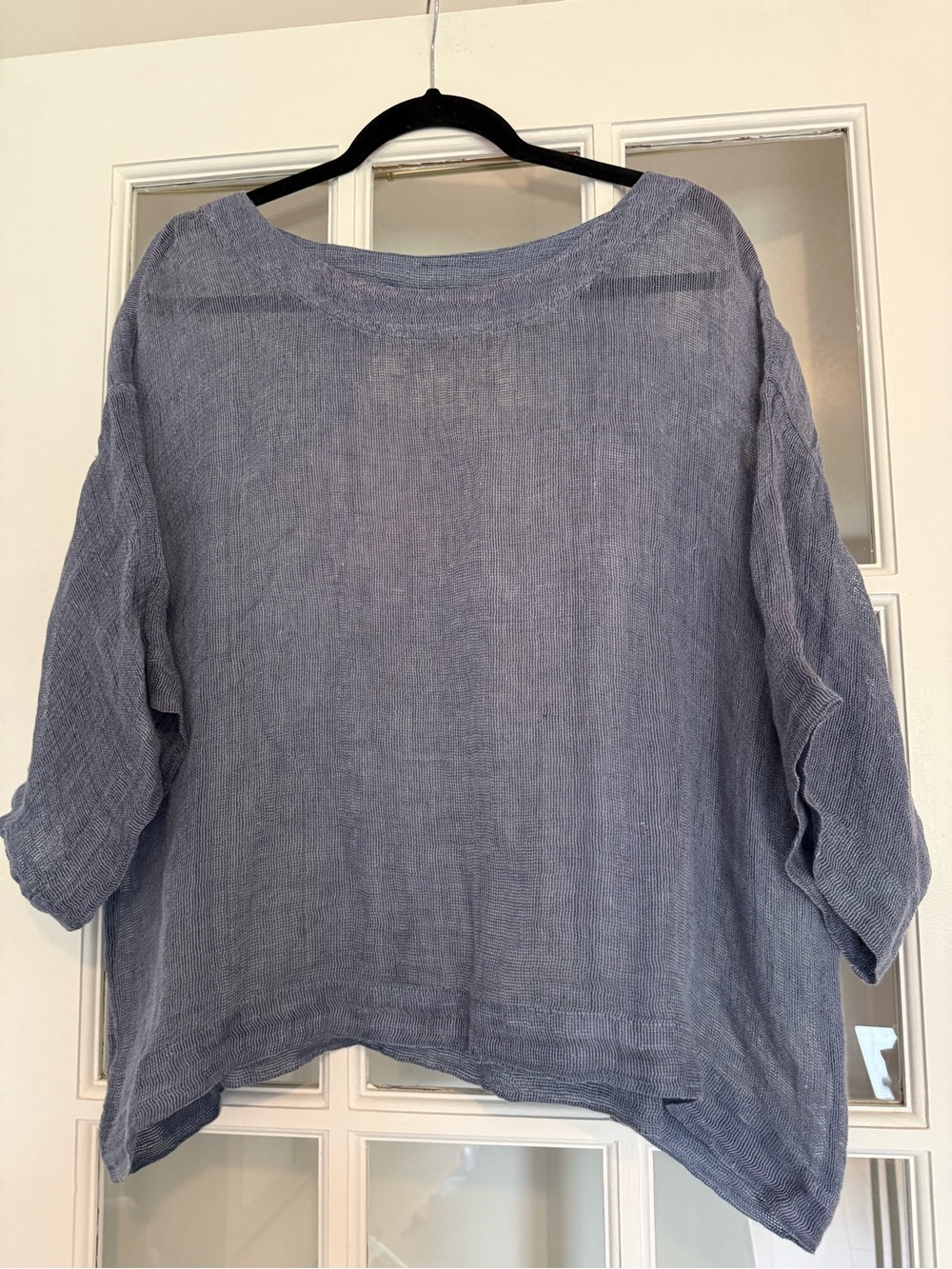 J. Jill Light Blue Linen Blend Women’s Top
